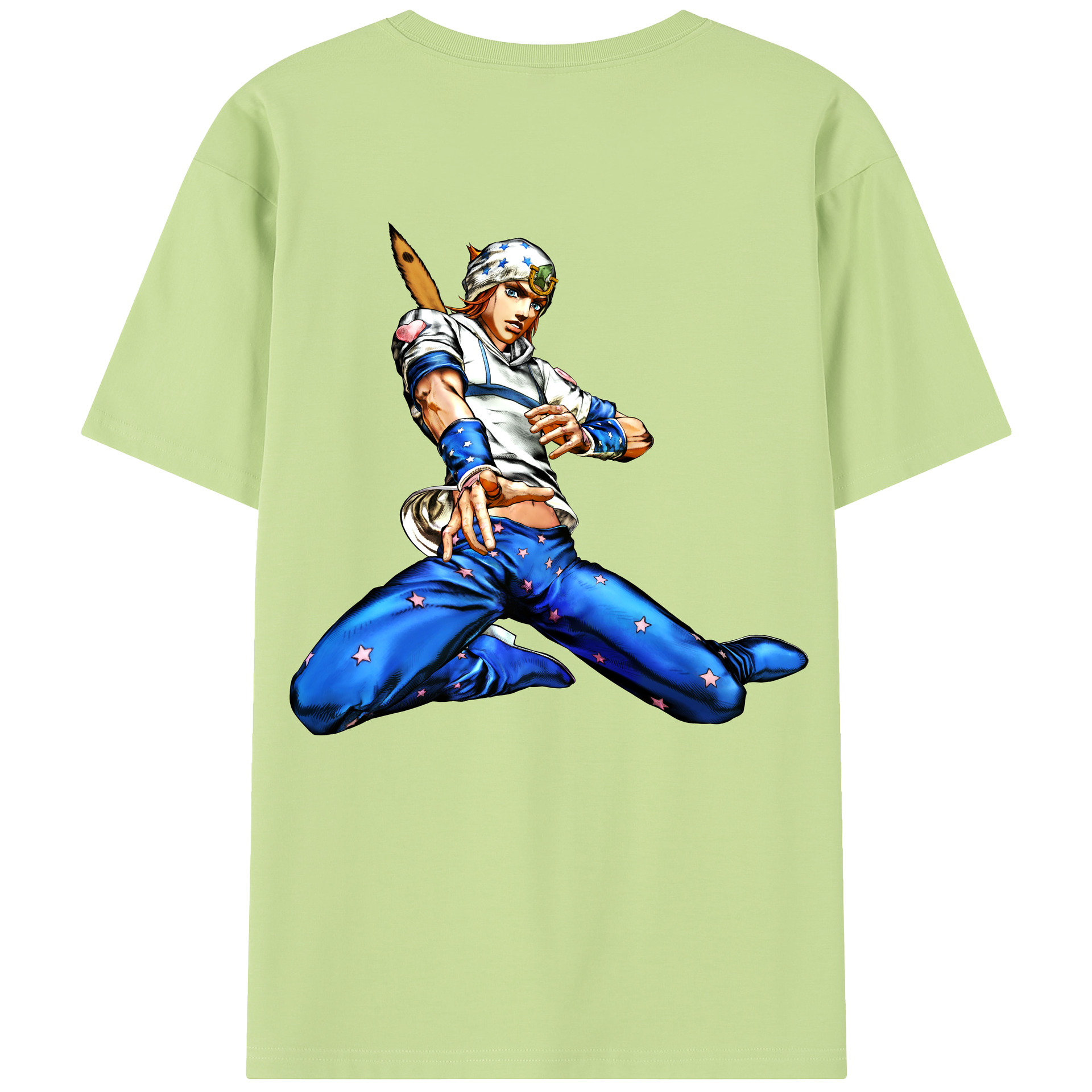 （画像用） ジョジョの奇妙な冒険 ジョナサン?ジョースター JoJo's Bizarre Adventure Jonathan Joestar 綿100％半袖Tシャツ（背面プリント）